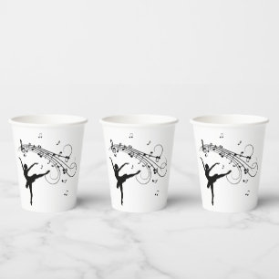 Amazing Ballerina Dancing with Music  Paper Cups