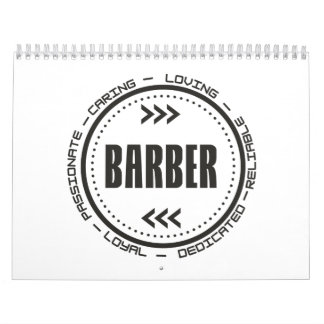 Amazing Barber Job Title Calendar