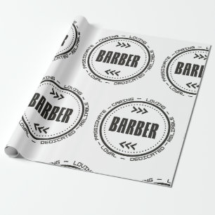 Amazing Barber Job Title Wrapping Paper