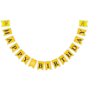 Amazing Bargain Monogram Birthday Message Bunting