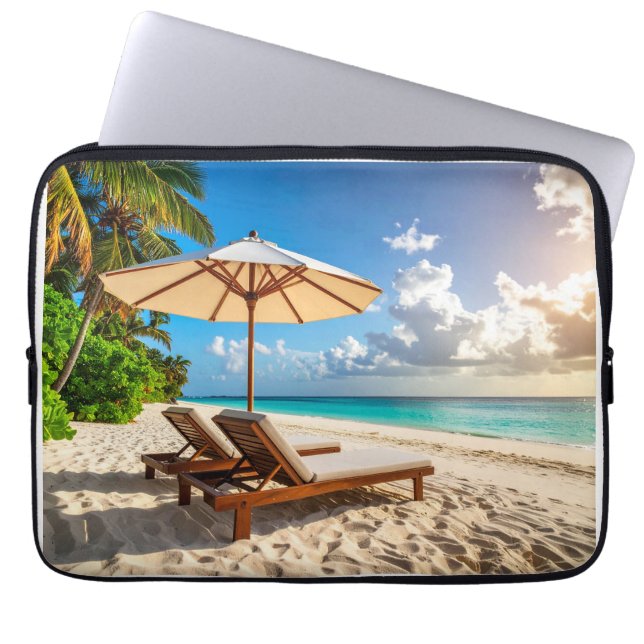 Amazing beach laptop sleeve (Front)