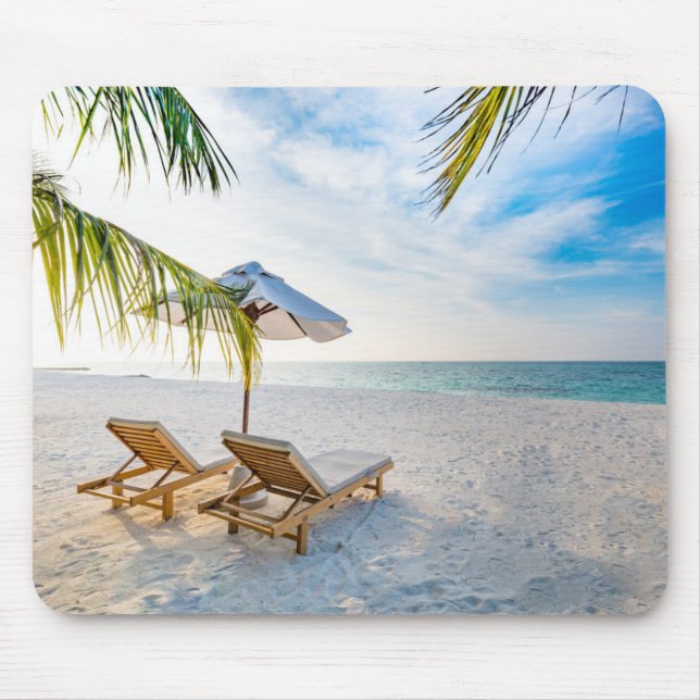 Amazing Beach Sunset Mouse Pad (Front)