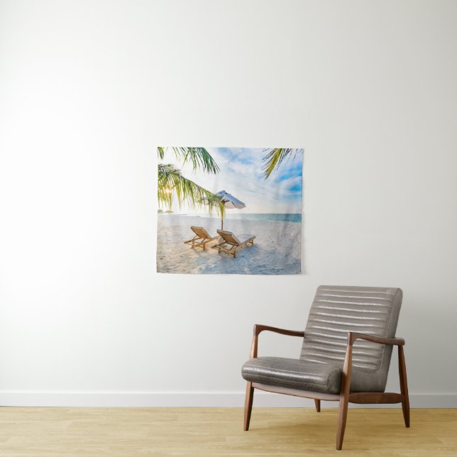 Amazing Beach Sunset Tapestry (In Situ (Horizontal))