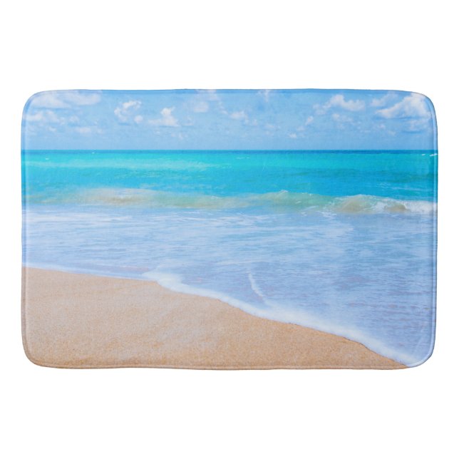 Amazing Beach Tropical Scene Photo Bath Mat (Front)