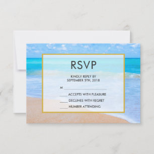 Amazing Beach Tropical Scene Photo RSVP Card