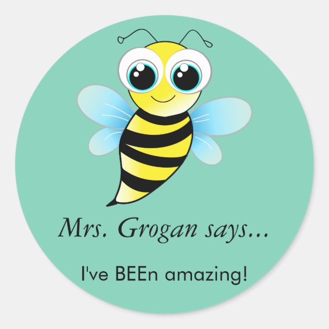 Amazing Bee Sticker (Front)