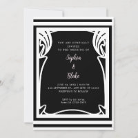 Amazing Black and White Art Deco Wedding