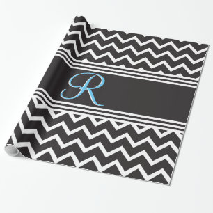 Amazing Black and White Zigzag Wrapping Paper
