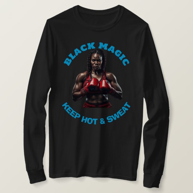 Amazing Black women's gym long sleeve T-Shirt (Design Front)