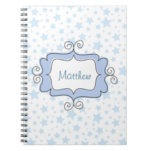Amazing Blue Stars Spiral Notebook