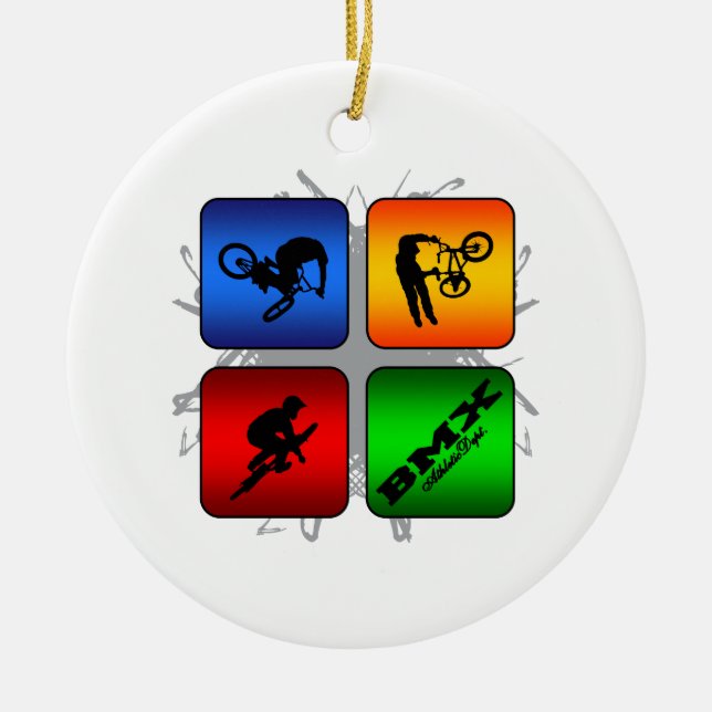 Amazing BMX Urban Style Ceramic Tree Decoration (Front)