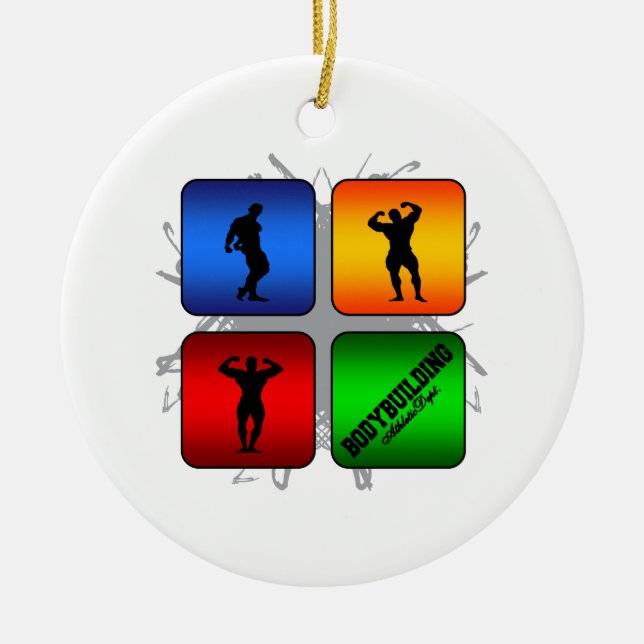 Amazing Bodybuilding Urban Style Ceramic Tree Decoration (Front)