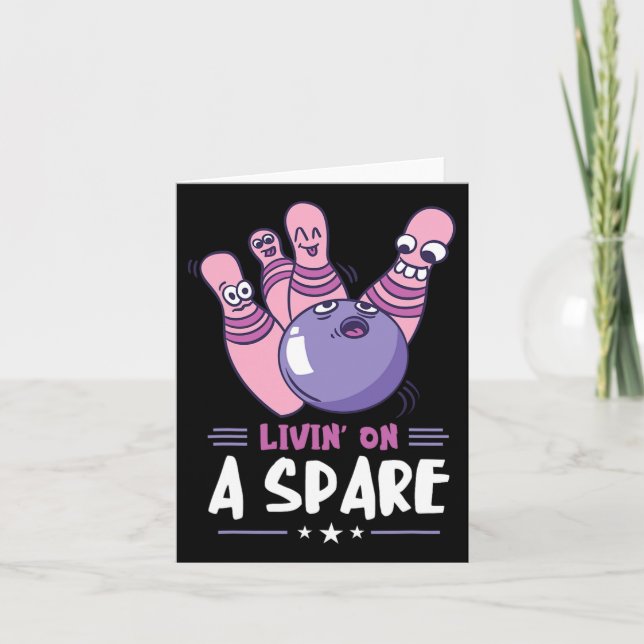 Amazing Bowler Strikes Bowling Sports Funny Bowlin Card (Front)