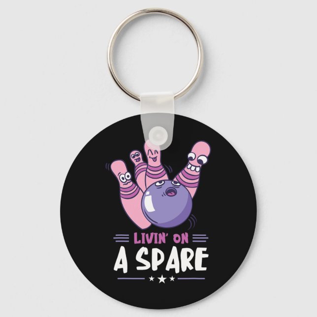 Amazing Bowler Strikes Bowling Sports Funny Bowlin Key Ring (Front)