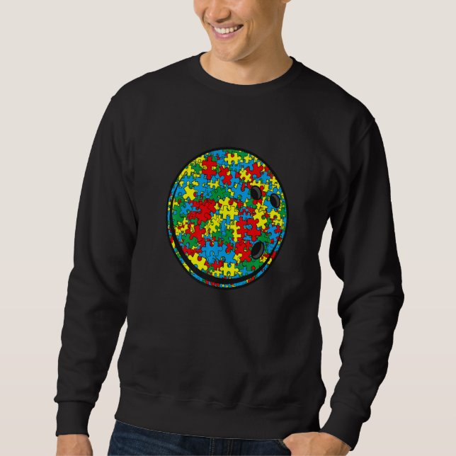 Amazing Bowling Autism Sport Autism Awareness Kids Sweatshirt (Front)