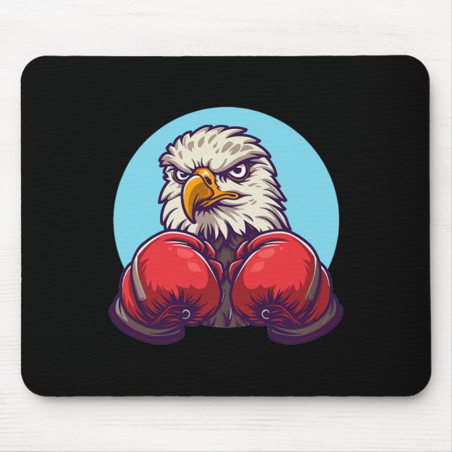Amazing Boxing Eagle Costume With Cool Gloves  Mouse Pad (Front)