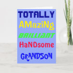 Amazing Brilliant Handsome - Personalised Birthday Card<br><div class="desc">The front of this Happy Birthday greetings card reads "To a totally amazing,  brilliant,  handsome" and you can personalise it for any friend or relative.  Inside it has the greeting "Happy Birthday"</div>