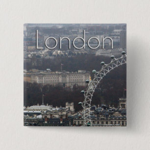 Amazing! Buckingham Palace Millennium Wheel 15 Cm Square Badge