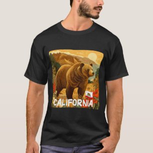 Amazing california bear in nature graphic for boys T-Shirt