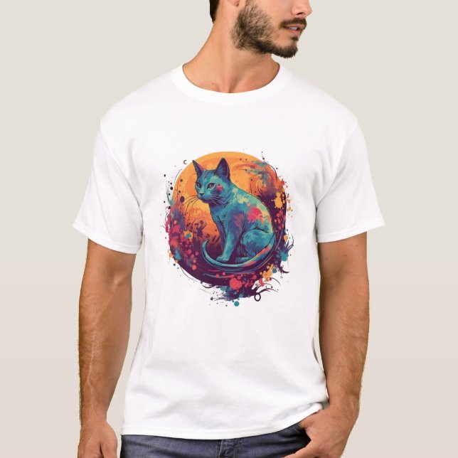 amazing cat lover art  T-Shirt (Front)
