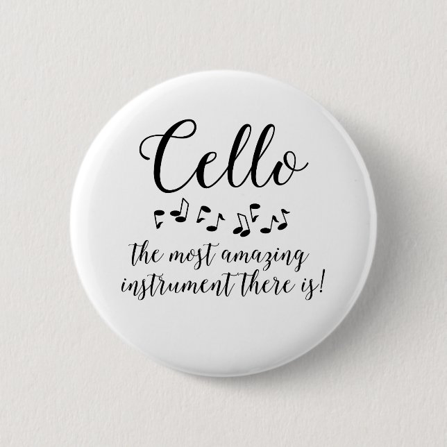 Amazing Cello 6 Cm Round Badge (Front)
