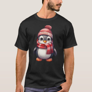 amazing christmas xmas family penguin santa hat T-Shirt