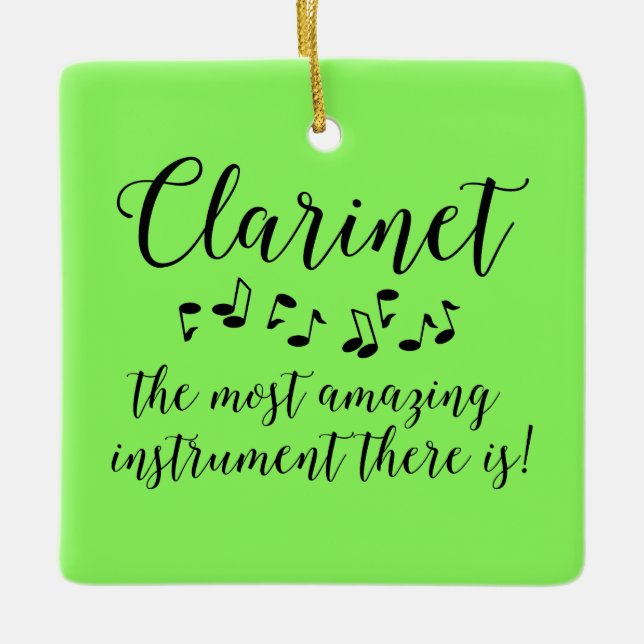 Amazing Clarinet Ceramic Ornament (Front)