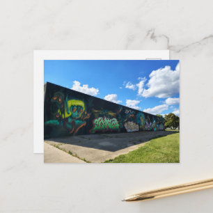 Amazing Clinton, Iowa mural like graffiti Postcard