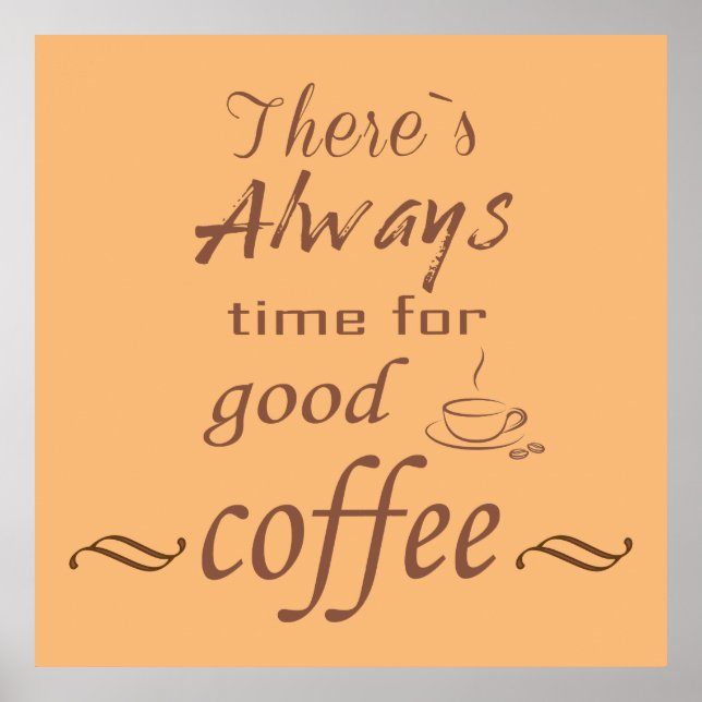amazing coffee design mug poster (Front)
