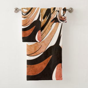 Amazing Color Combination Modern Art Bath Towel Set