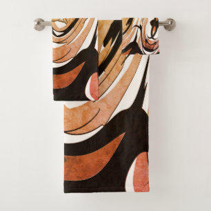 Amazing Colour Combination Modern Art Bath Towel Set