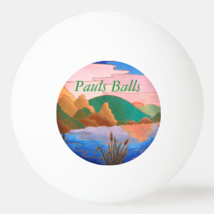 amazing colourful contempory abstract landscape ping pong ball