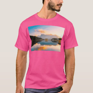 Amazing Colourful Sunset Lago Di Misurina Italy Ac T-Shirt