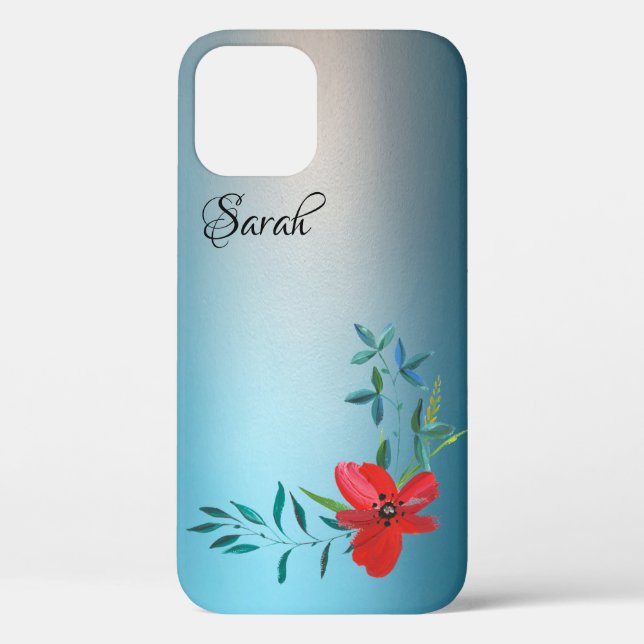 Amazing, Cool Blue  Flowers Case-Mate iPhone Case (Back)