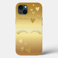 Amazing, Cool, Gold Faux Lashes and Heart