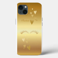 Amazing, Cool, Gold Faux Lashes and Heart
