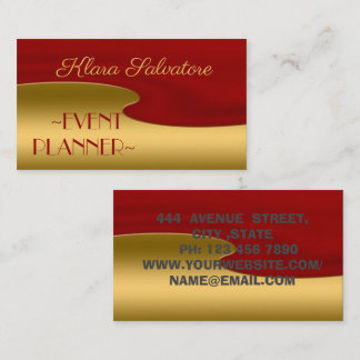 Amazing Cool Great Gold Red Business Card