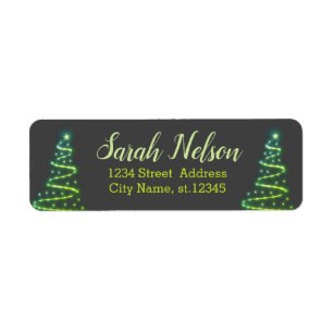 Amazing, Cool, Green Christmas Tree Label