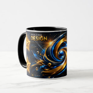 Amazing Cosmic Swirl Starburst Abstract Art Combo  Mug