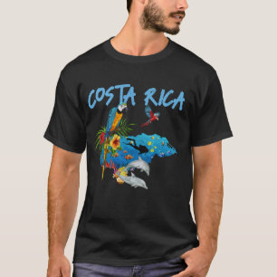 Amazing Costa Rica Souvenir Parrot Scuba Diving T-Shirt