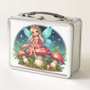 amazing cute little fairy metal lunch box