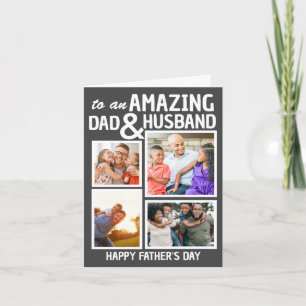 Amazing Dad & Husband Custom Father's Day Photo Card