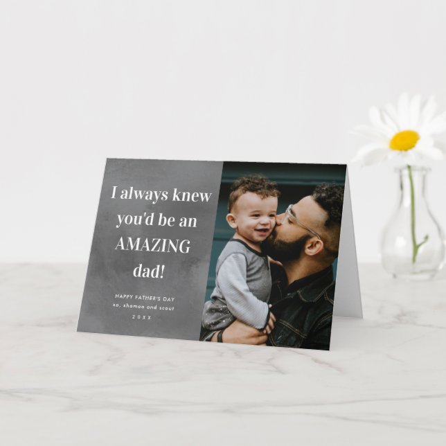 Amazing dad photo Father's Day Card (Small Plant)