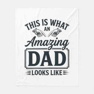 Amazing Dad Vintage Engraving Typography Design_1 Fleece Blanket