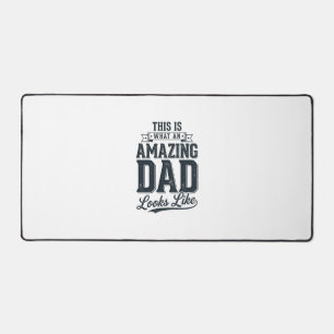 Amazing Dad Vintage Typography Shirt Design_1 Desk Mat