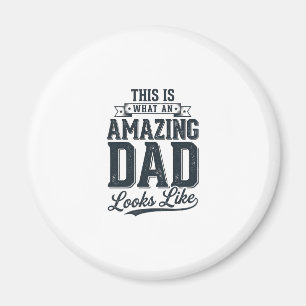 Amazing Dad Vintage Typography Shirt Design_1 Magnet