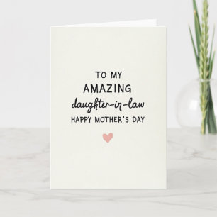 Amazing Daughter In Law Card
