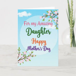 Amazing Daughter Spring Card