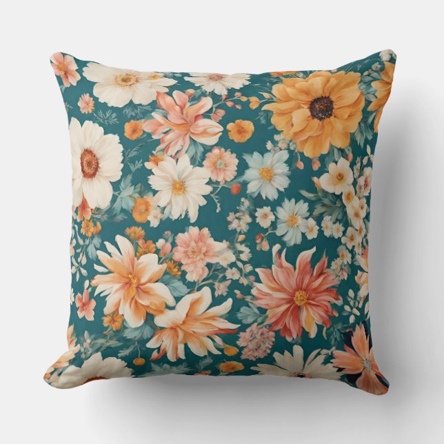 Amazing Delicate Flowers Cushion (Front)