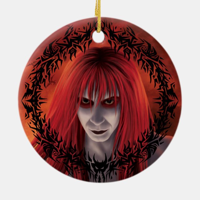 Amazing Demon Boy Ceramic Ornament (Back)